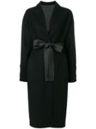 Agnona Belted Tailored Coat - Grey