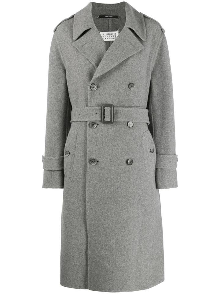 Maison Margiela Belted Coat - Grey
