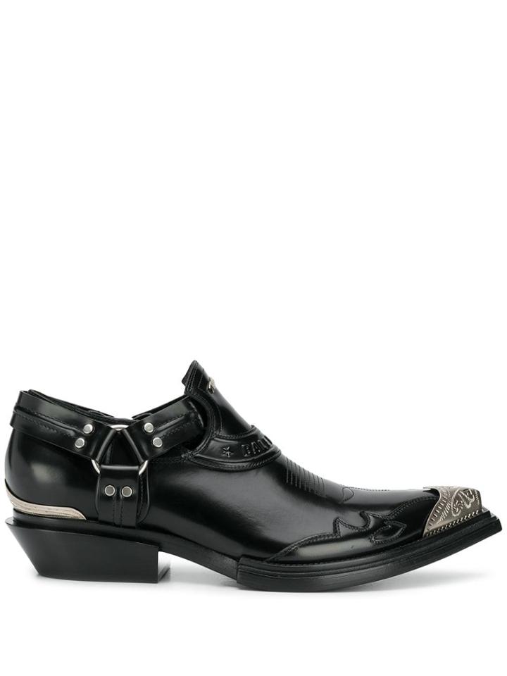 Balenciaga Santiag Jive Smooth Loafers - Black