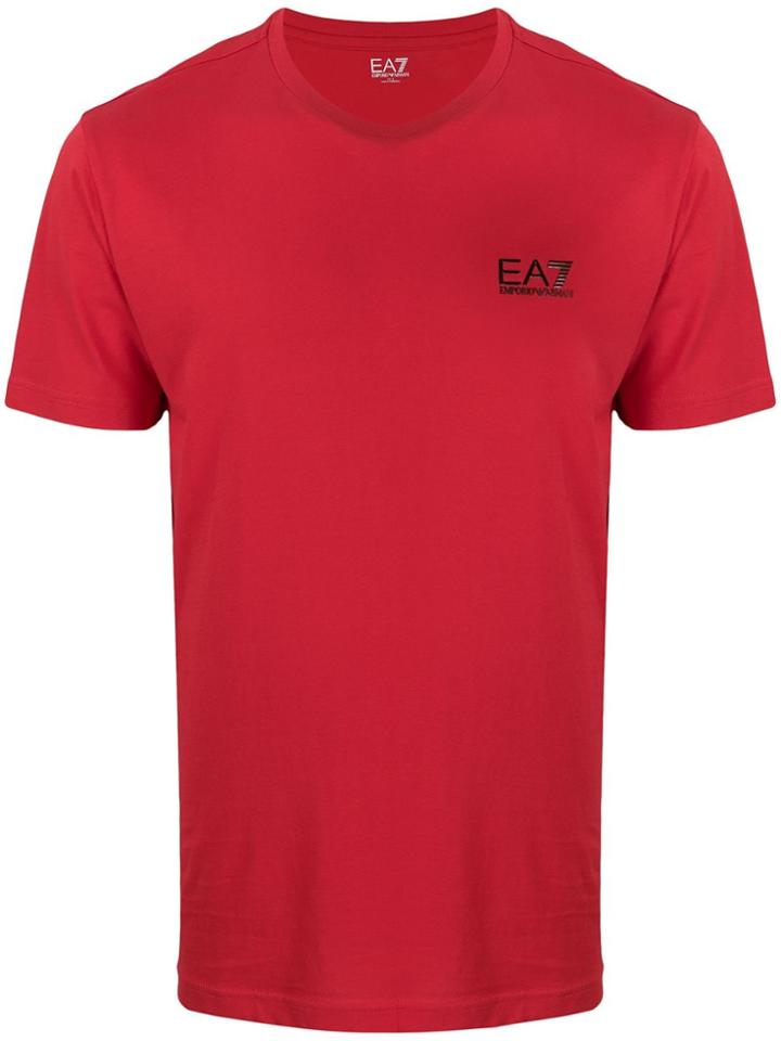 Ea7 Emporio Armani Raised Logo T-shirt - Red