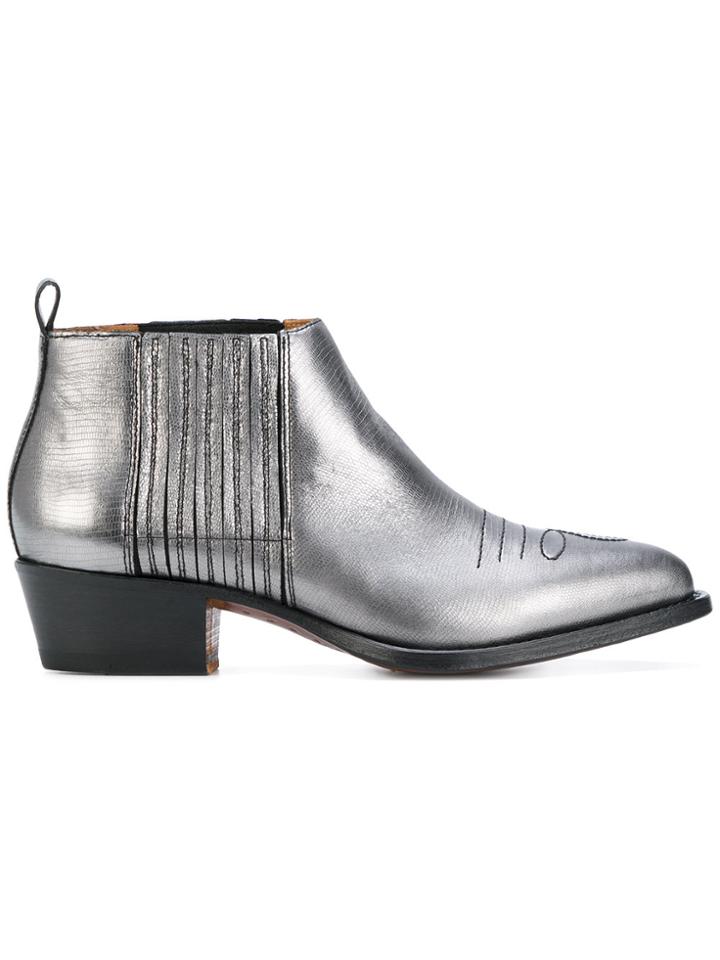 Buttero Western Ankle Boots - Grey