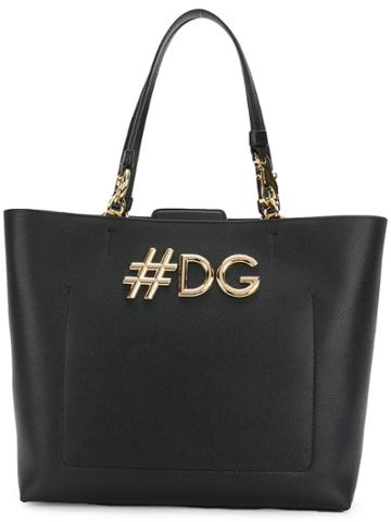Dolce & Gabbana Front #dg Plaque Bag - Blue