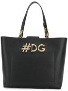 Dolce & Gabbana Front #dg Plaque Bag - Blue