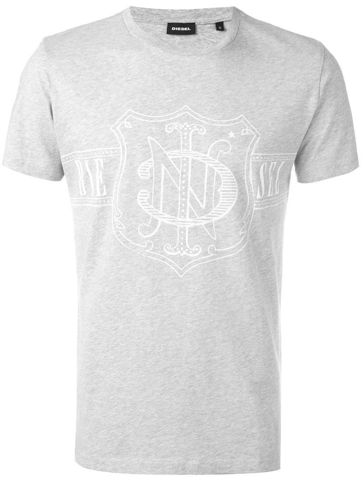 Diesel 'diego' T-shirt, Men's, Size: Xxl, Grey, Cotton