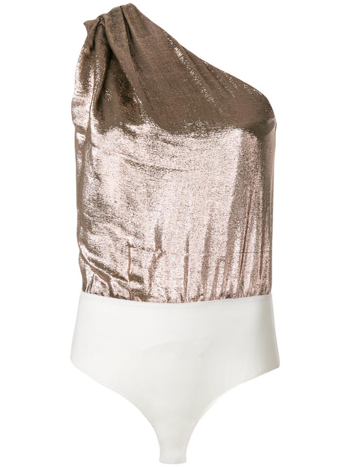 Dsquared2 One-shoulder Bodysuit - Metallic