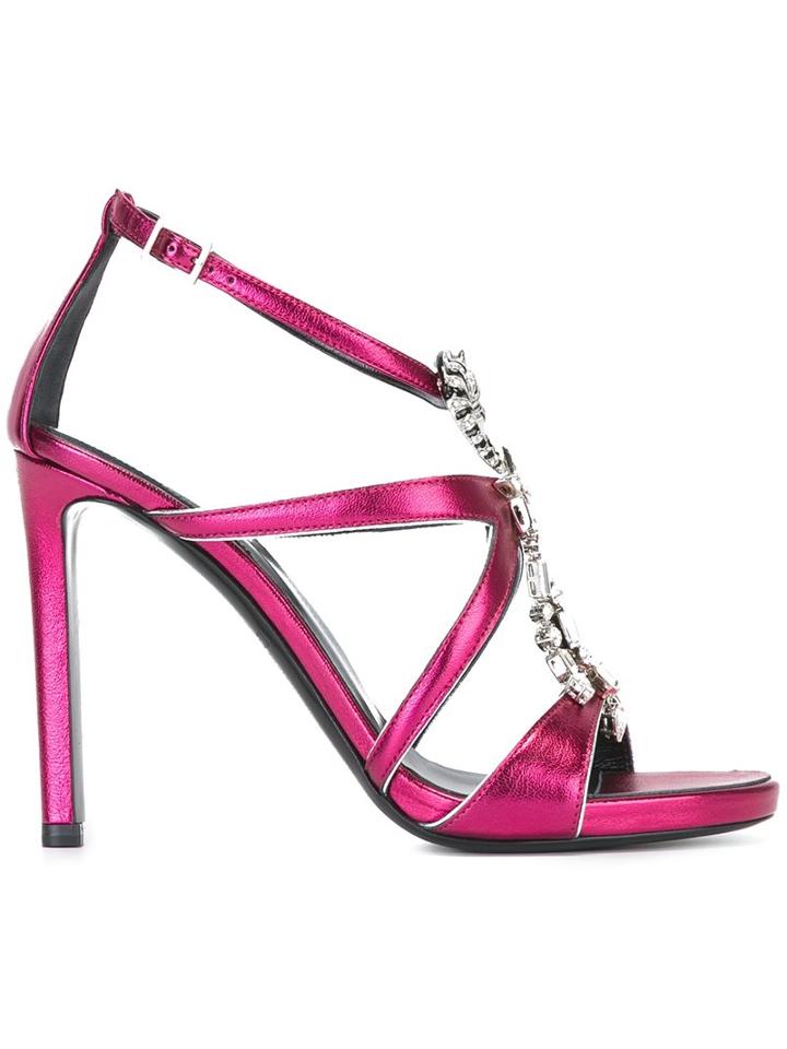Roberto Cavalli Jeweled Sandals
