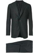 Kiton Woven Checked Suit - Grey