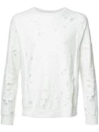 The Soloist Distressed Sweatshirt, Men's, Size: 48, White, Cotton