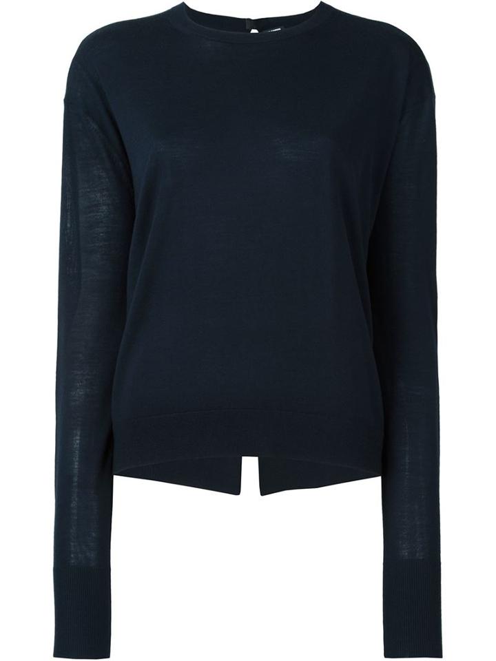 Jil Sander Navy Classic Cardigan