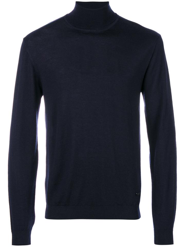 Armani Collezioni Roll-neck Jumper - Blue