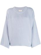Fine Edge Bell Sleeve Sweater - Blue