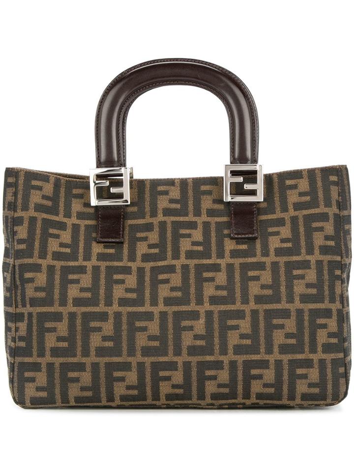 Fendi Vintage Zucca Hand Bag - Brown