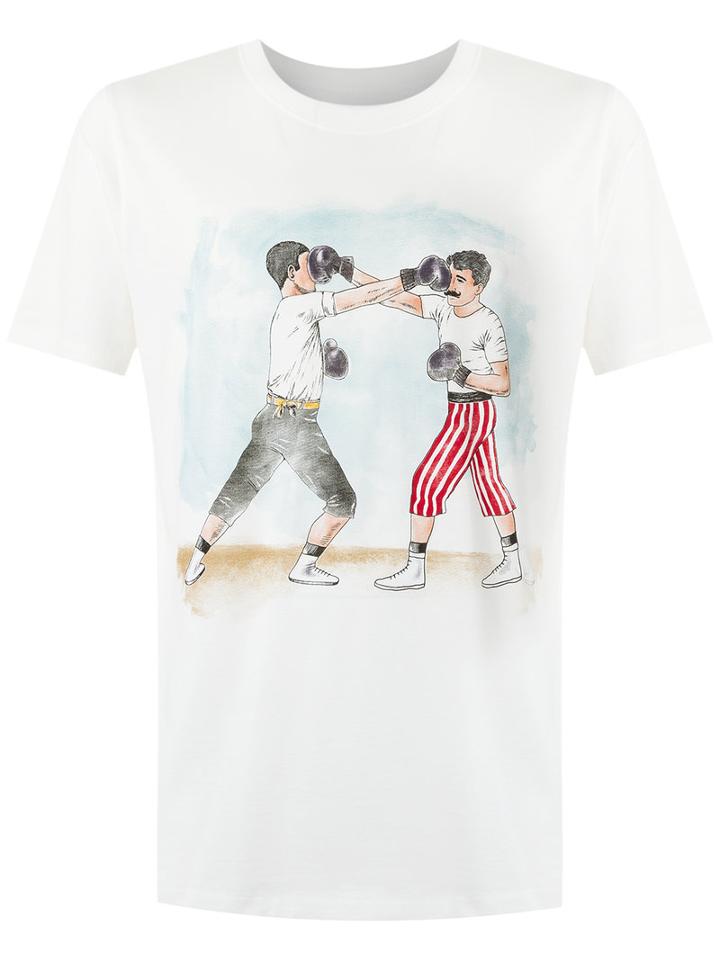 À La Garçonne - Printed T-shirt - Unisex - Cotton - Pp, White, Cotton