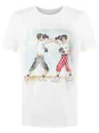 À La Garçonne - Printed T-shirt - Unisex - Cotton - Pp, White, Cotton