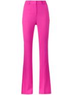 Filles A Papa High Waisted Flared Suit Trousers - Pink & Purple