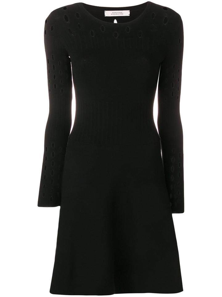 Dorothee Schumacher Cut Out Skater Dress - Black