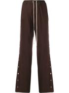 Rick Owens Drkshdw Button-up Wide Leg Trousers - Brown