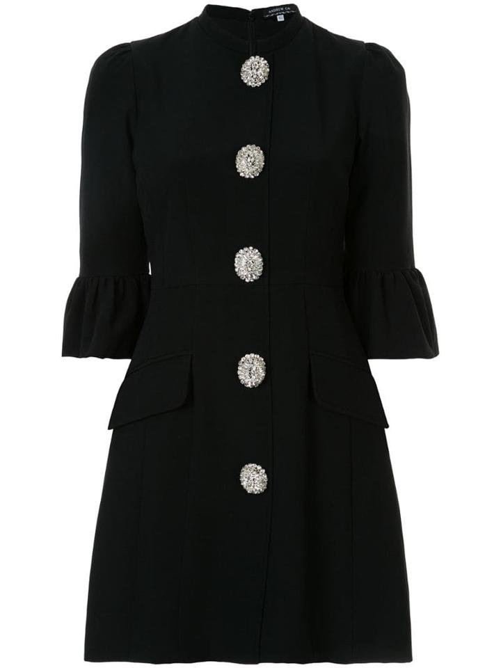 Andrew Gn Flared Sleeve Dress - Black