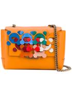 Anya Hindmarch - Embroidered Shoulder Bag - Women - Leather - One Size, Yellow/orange, Leather