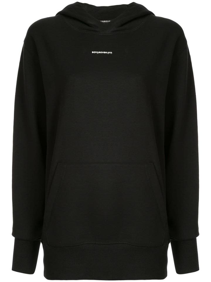 Boyarovskaya Mini Logo Hoodie - Black