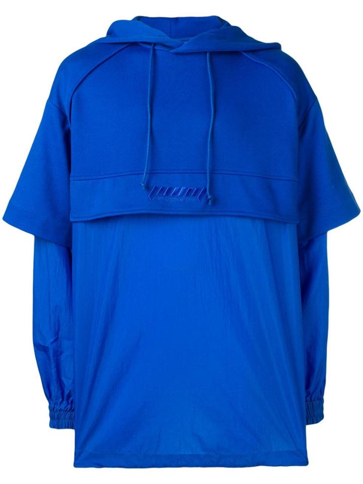 Juun.j Layered Hoodie - Blue