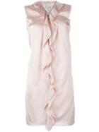 Maison Margiela Ruffle Detail Dress, Women's, Size: 42, Pink/purple, Viscose