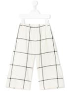 Il Gufo - Checked Trousers - Kids - Elastodiene/polyester/viscose - 6 Yrs, White
