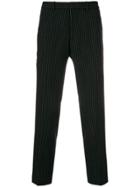 Theory Cropped Pinstripe Trousers - Blue