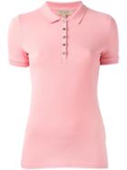 Burberry Snap Fastening Polo Shirt, Women's, Size: Xs, Pink/purple, Cotton/spandex/elastane