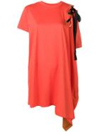 Sacai Asymmetric T-shirt Dress - Orange