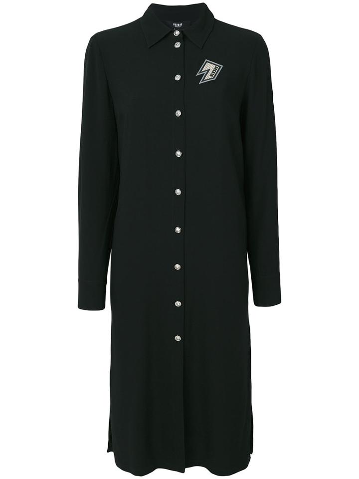 Versus - Open Back Shirt Dress - Women - Acetate/viscose - 38, Black, Acetate/viscose