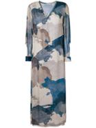 Mara Mac Printed Midi Dress - Blue