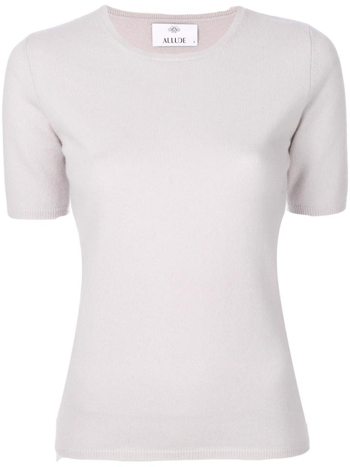 Allude Short Sleeve Jumper - Nude & Neutrals