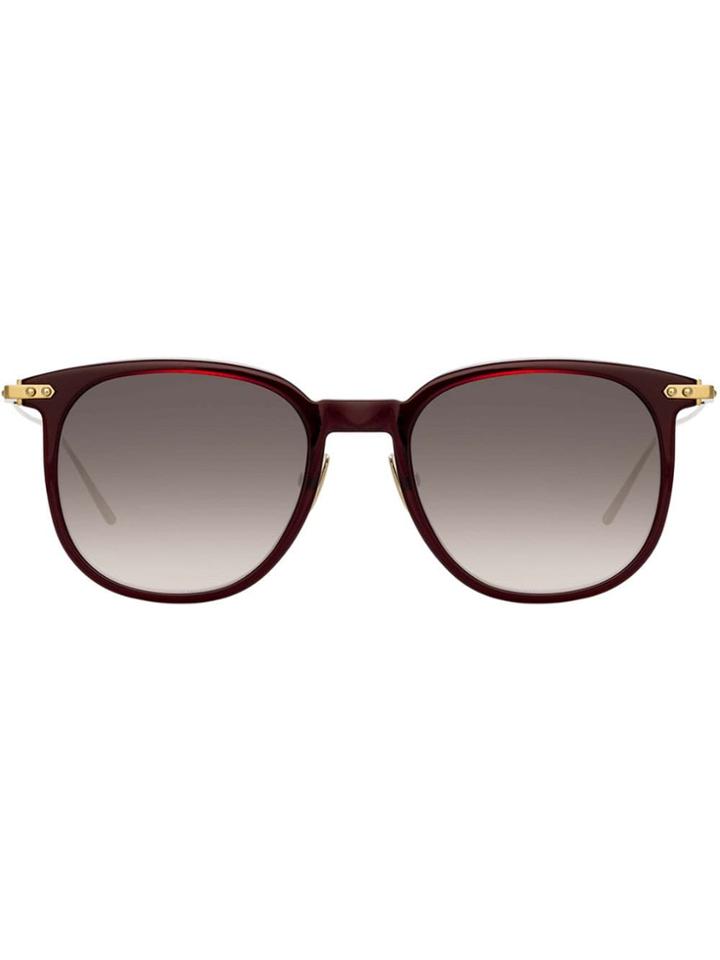 Linda Farrow Square Frame Sunglasses - Red