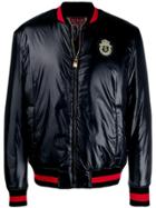 Billionaire Embroidered Bomber Jacket - Black