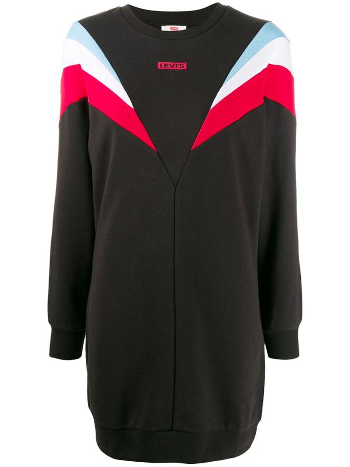 Levi's Striped Shoulder Sweater Dress - Black