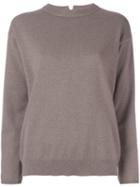 Brunello Cucinelli Round Neck Sweater, Women's, Size: Large, Brown, Cashmere/brass