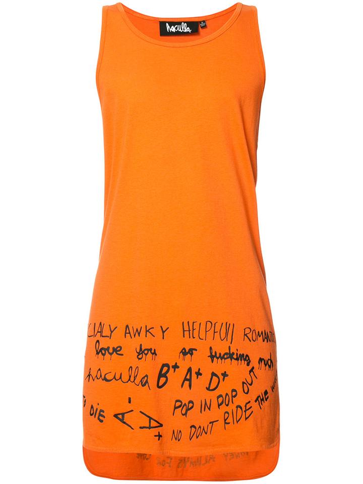 Haculla - Handwriting Print Top - Men - Cotton - Xl, Yellow/orange, Cotton