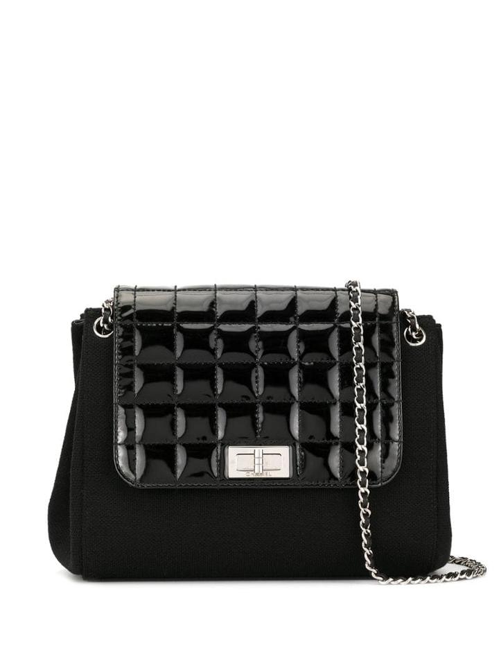 Chanel Pre-owned Choco Bar 2.55 Chain Shoulder Bag - Black