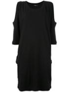 Diesel Cut-out Shoulder Dress, Women's, Size: Xs, Black, Cotton/polyester