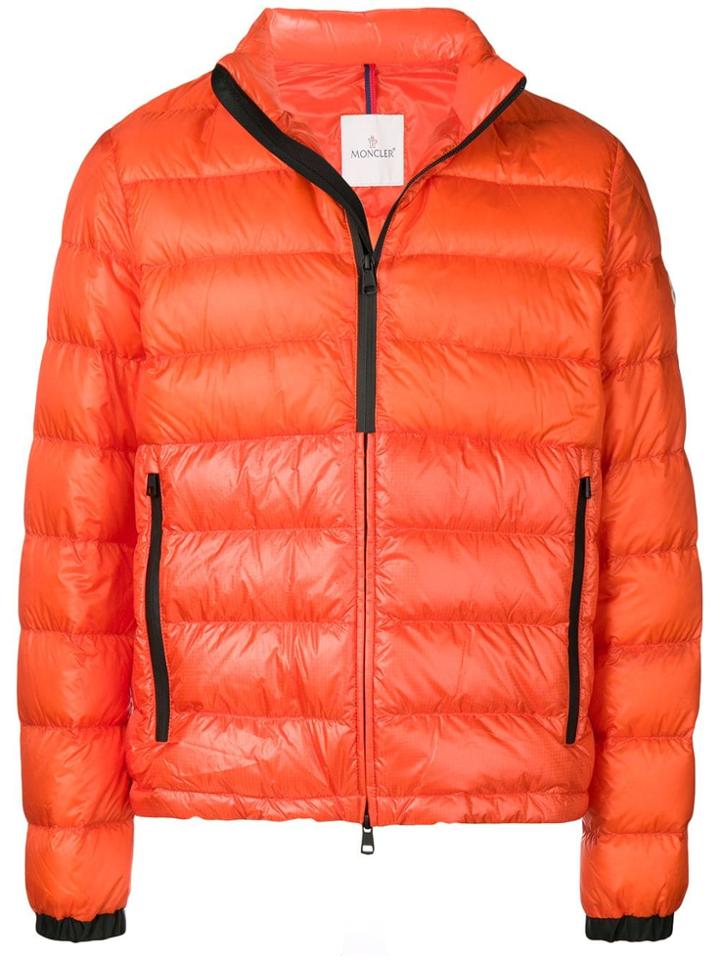 Moncler Short Puffer Jacket - Orange