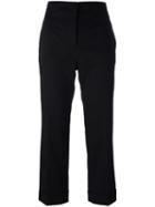 Jil Sander Tailored Cropped Trousers, Women's, Size: 38, Black, Cotton/spandex/elastane