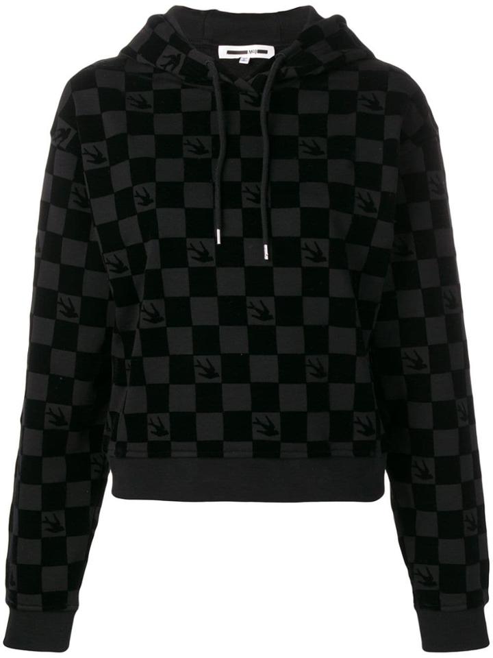 Mcq Alexander Mcqueen Checked Pull-over Hoodie - Black