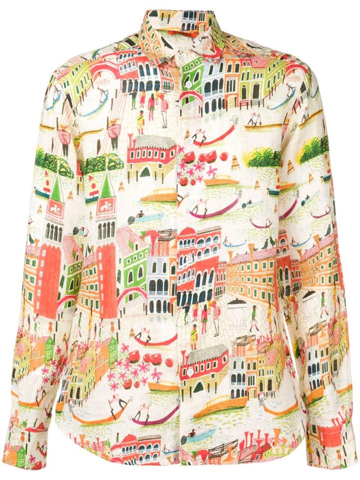 Barena Venice Print Shirt - Neutrals