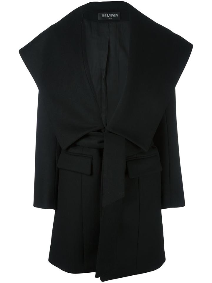 Balmain Oversize Notched Lapel Coat