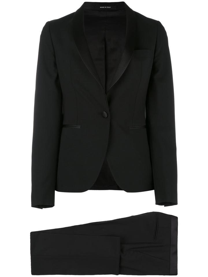 Tagliatore - Slim Shawl Collar Suit - Women - Spandex/elastane/cupro/virgin Wool - 40, Black, Spandex/elastane/cupro/virgin Wool