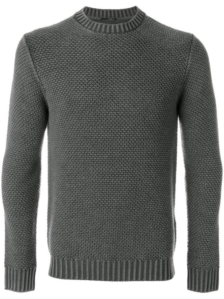 Lardini Round Neck Jumper - Grey