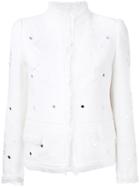 Roberto Cavalli - Embellished Jacket - Women - Cotton/viscose - 44, White, Cotton/viscose