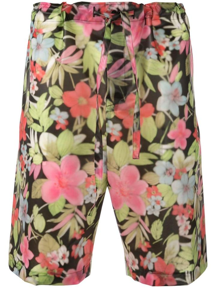 Comme Des Garçons Homme Plus Floral Print Bermuda Shorts - Multicolour