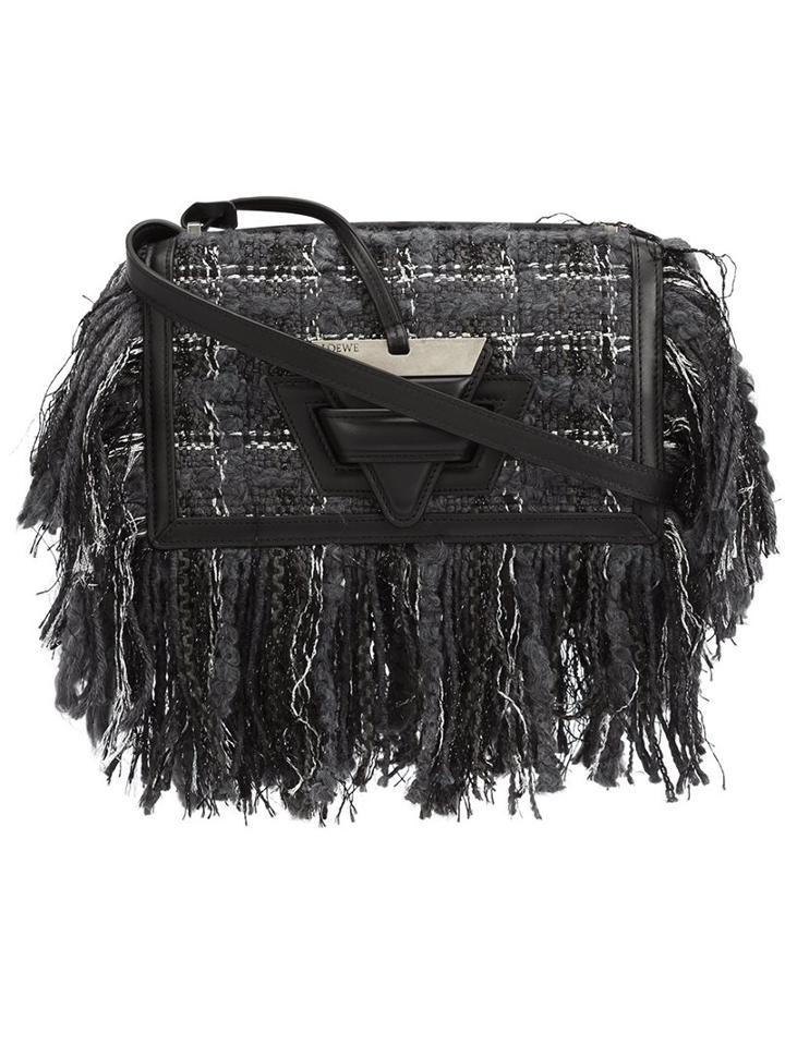 Loewe Bouclé 'barcelona' Shoulder Bag, Women's, Black